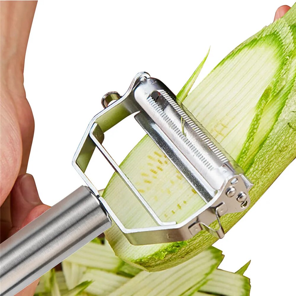 Davy Stainless Steel Multi-Purpose Peeler - Durable, Ergonomic Kitchen Tool for Effortless Peeling & Slicing