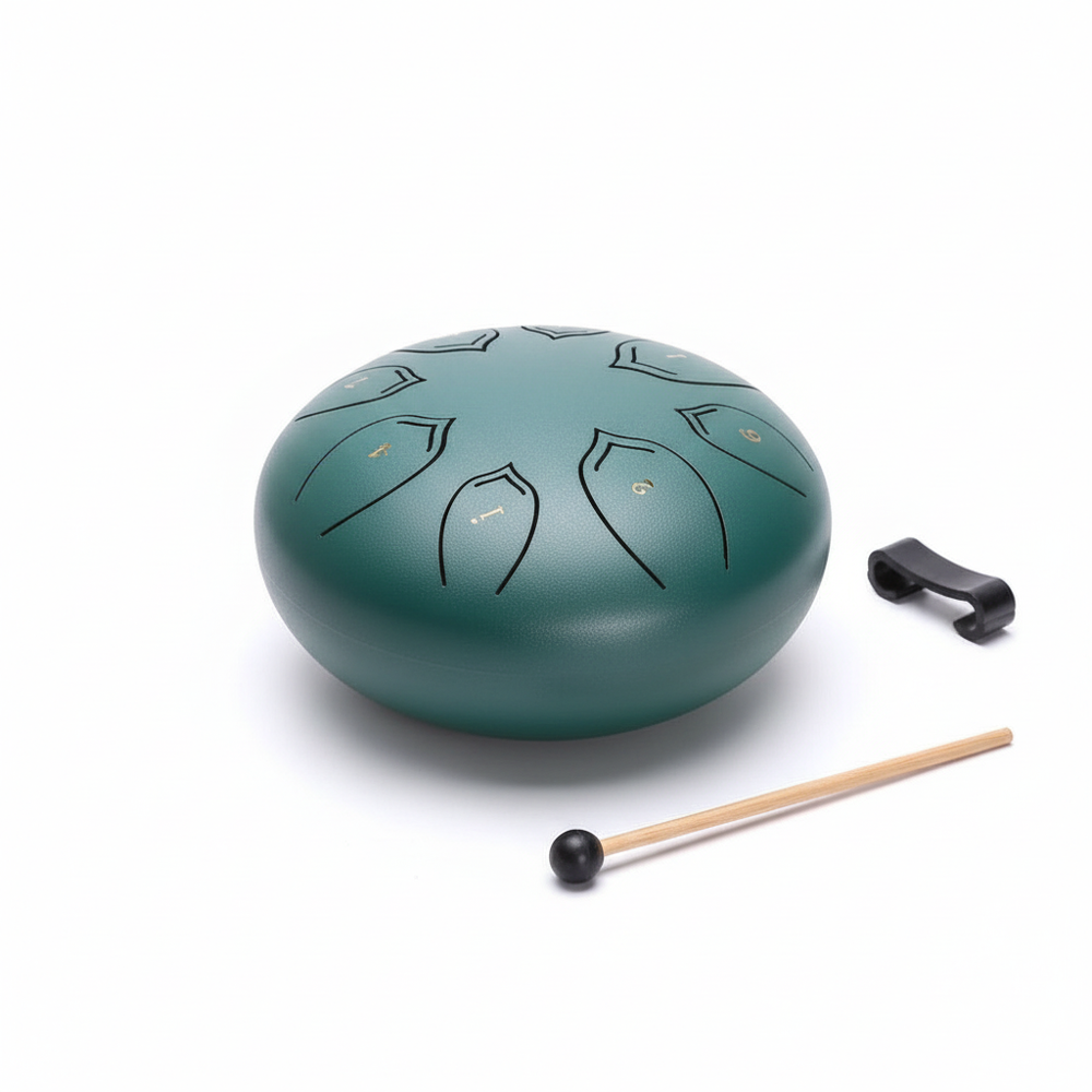 Davy Steel Tongue Drum in C Major - Harmonic Resonance with Mallets & Accessories Included | Perfect for Meditation & Music Therapy
