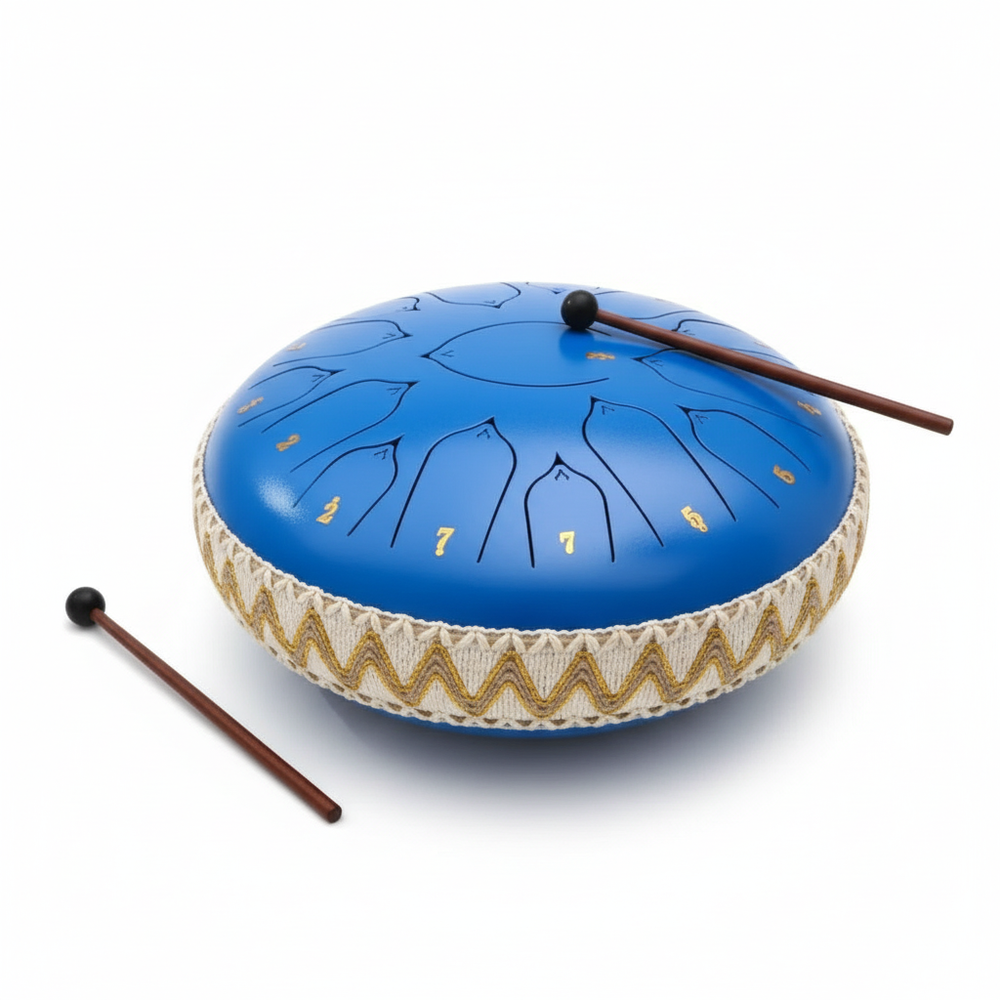 Davy Steel Tongue Drum in C Major - Harmonic Resonance with Mallets & Accessories Included | Perfect for Meditation & Music Therapy