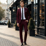 Men's Davy Slim-Fit Business Suit | Tailored Refined Style for Professional Look