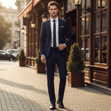 Men's Davy Slim-Fit Business Suit | Tailored Refined Style for Professional Look