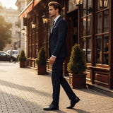 Men's Davy Slim-Fit Business Suit | Tailored Refined Style for Professional Look
