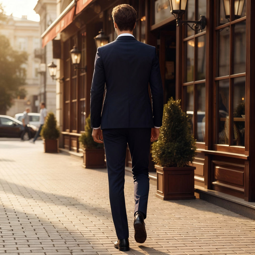 Men's Davy Slim-Fit Business Suit | Tailored Refined Style for Professional Look