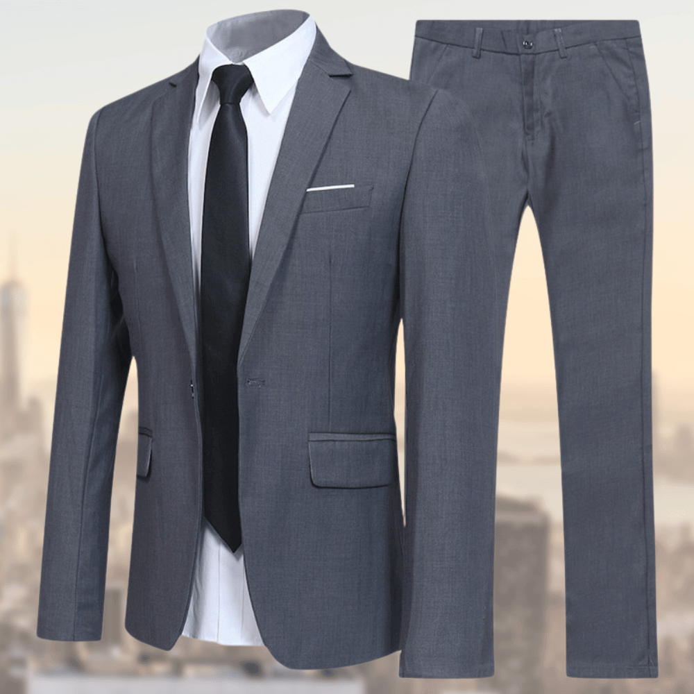 Men's Davy Slim-Fit Business Suit | Tailored Refined Style for Professional Look