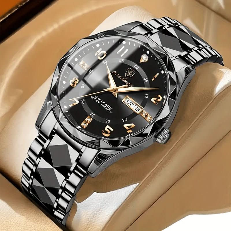 Enhanced Product Title: "Davy Titanium Watch - Waterproof, Dual Time Zone, Precision Stopwatch Feature" 

This title includes relevant keywords while providing a clear and appealing description of the product's features.