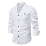 Davy Men's Stylish Band Collar Casual Shirt - Trendy & Comfortable Everyday Wear