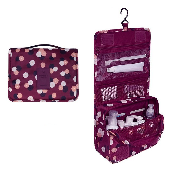 Premium Waterproof Hanging Toiletry Bag - Foldable, Padded Travel Organizer for Toiletries & Cosmetics