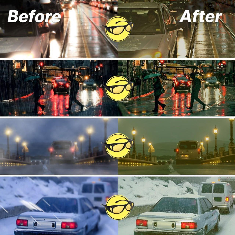 Davy Unisex Night Driving Glasses - Yellow Tint for Enhanced Vision & Reduced Glare