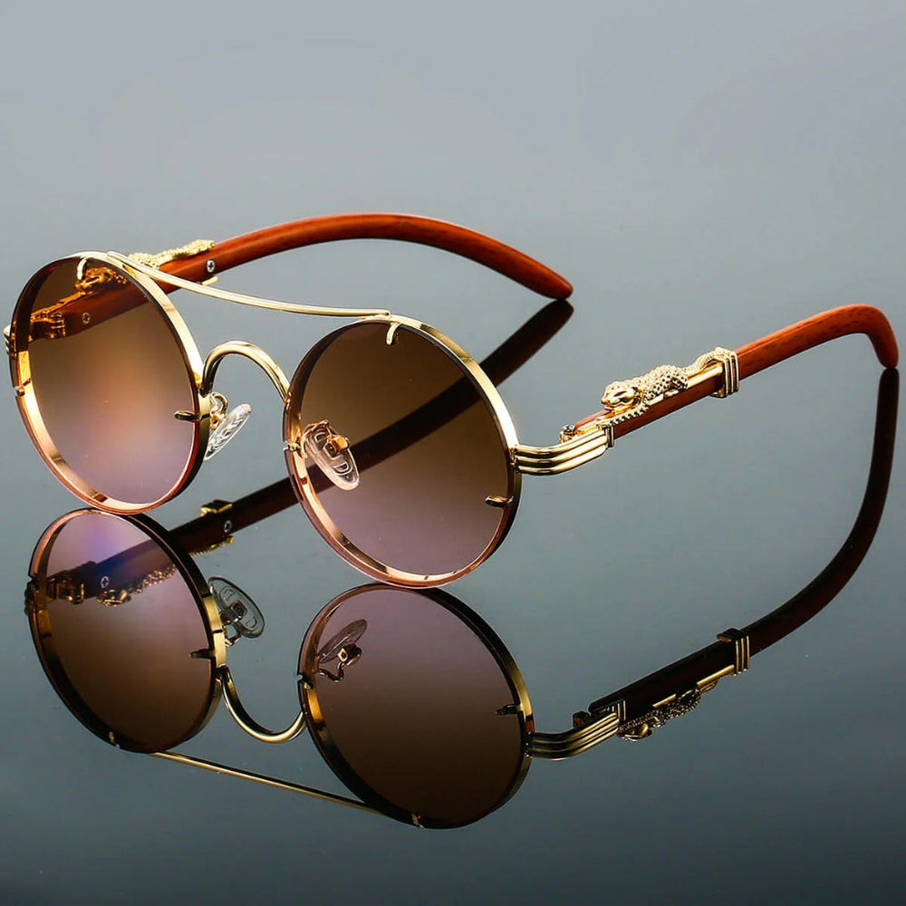 Round Double Bridge Sunglasses – Unisex Fit, Gradient Lenses & Modern Design