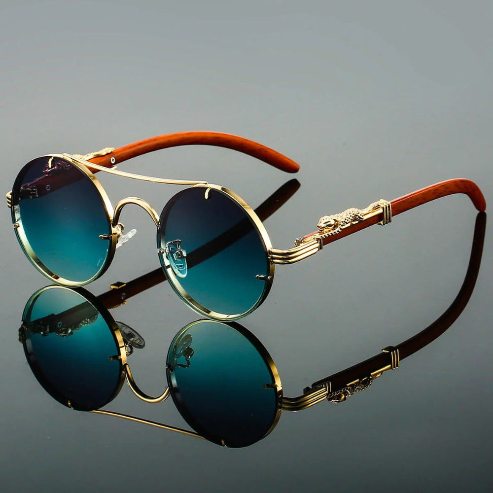 Round Double Bridge Sunglasses – Unisex Fit, Gradient Lenses & Modern Design