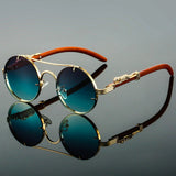 Round Double Bridge Sunglasses – Unisex Fit, Gradient Lenses & Modern Design