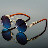 Round Double Bridge Sunglasses – Unisex Fit, Gradient Lenses & Modern Design