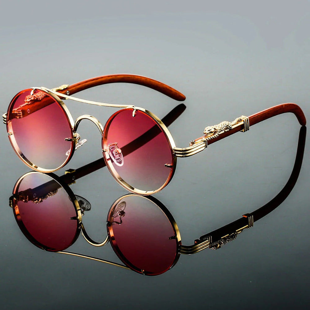 Round Double Bridge Sunglasses – Unisex Fit, Gradient Lenses & Modern Design