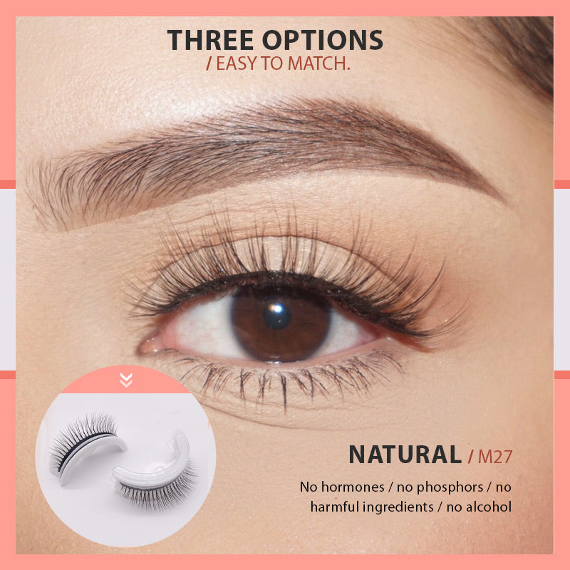 Waterproof Self-Adhesive Eyelashes by Davy | Reusable & Easy to Apply for All-Day Wear
