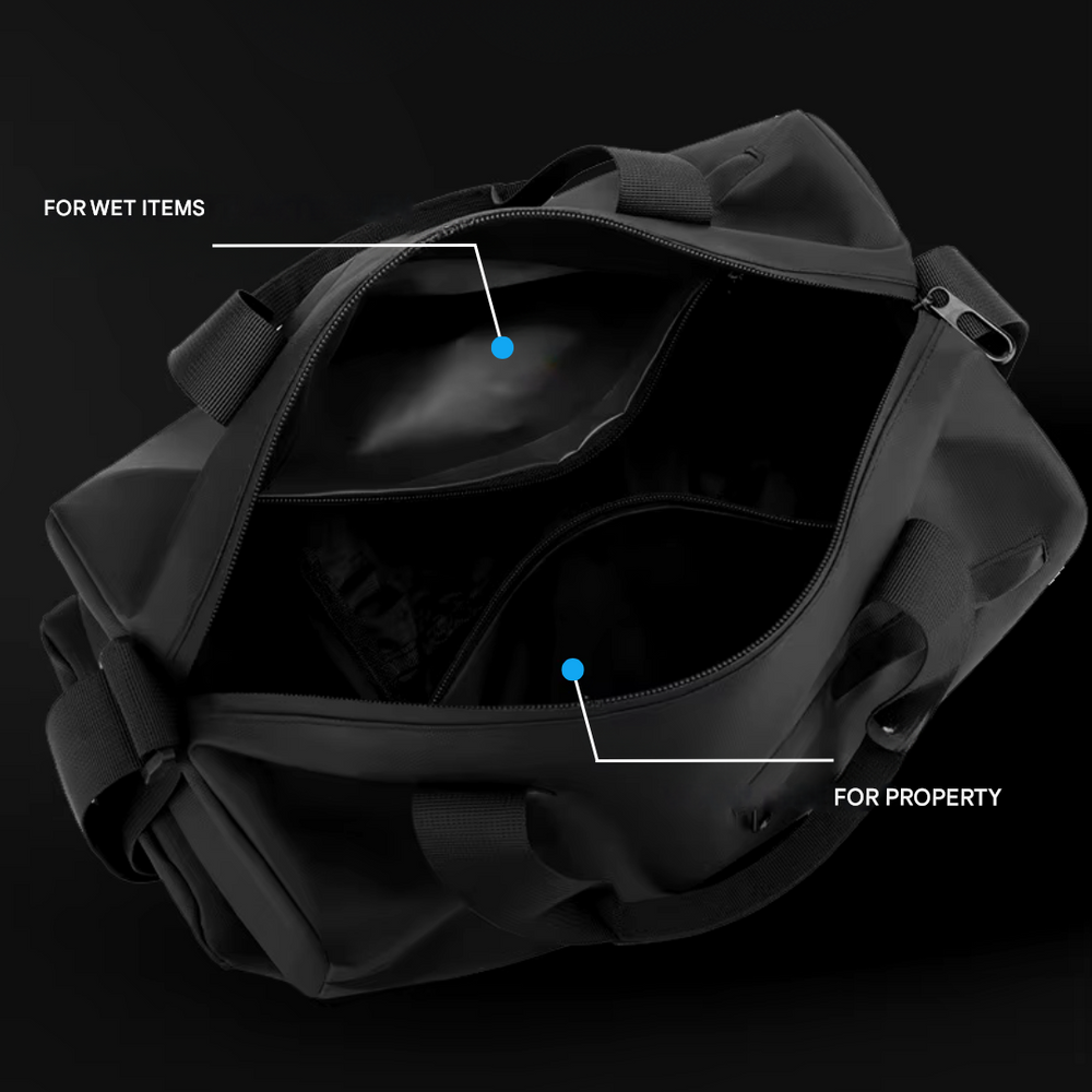 Davy FlexBag Pro | Waterproof Sports Bag with Dedicated Shoe Compartment - Ideal for Gym, Travel & Outdoor Activities