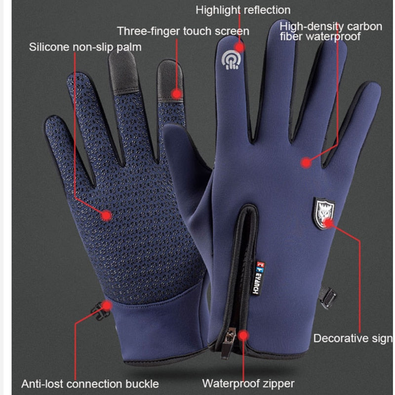 Davy Waterproof Thermal Winter Gloves with Touchscreen Capability - Ultimate Cold Weather Protection