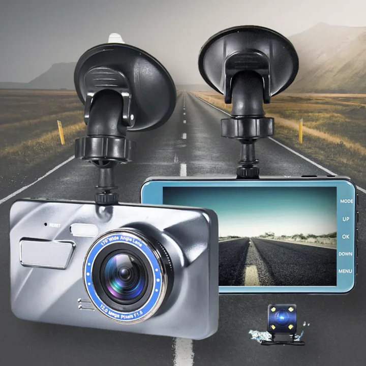 Davy Wireless Dash Cam - Front & Rear Dashboard Camera for Cars with Night Vision | High-Definition Video Recording