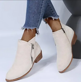 Comfortable Supportive Side Zip Ankle Boots for Women - Stylish & Versatile Footwear