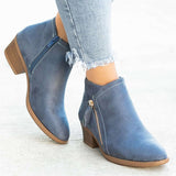 Comfortable Supportive Side Zip Ankle Boots for Women - Stylish & Versatile Footwear