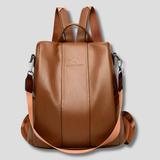 Davy Women's Anti-Theft Leather Backpack | Secure Concealed Zippers | Stylish & Functional Design