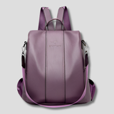 Davy Women's Anti-Theft Leather Backpack | Secure Concealed Zippers | Stylish & Functional Design
