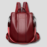 Davy Women's Anti-Theft Leather Backpack | Secure Concealed Zippers | Stylish & Functional Design