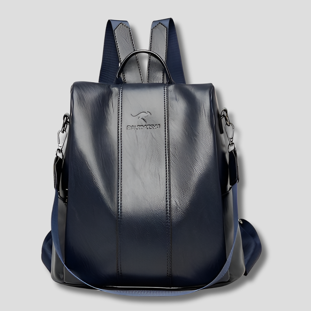 Davy Women's Anti-Theft Leather Backpack | Secure Concealed Zippers | Stylish & Functional Design