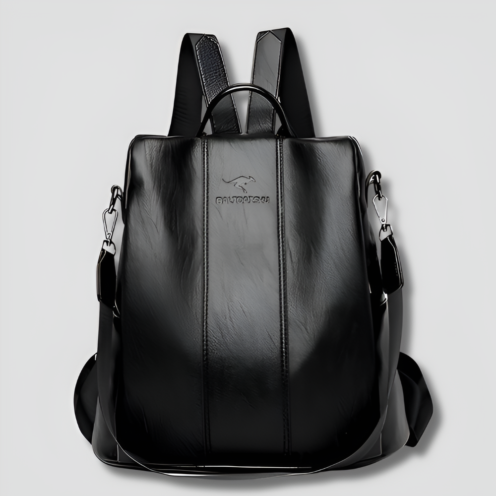 Davy Women's Anti-Theft Leather Backpack | Secure Concealed Zippers | Stylish & Functional Design
