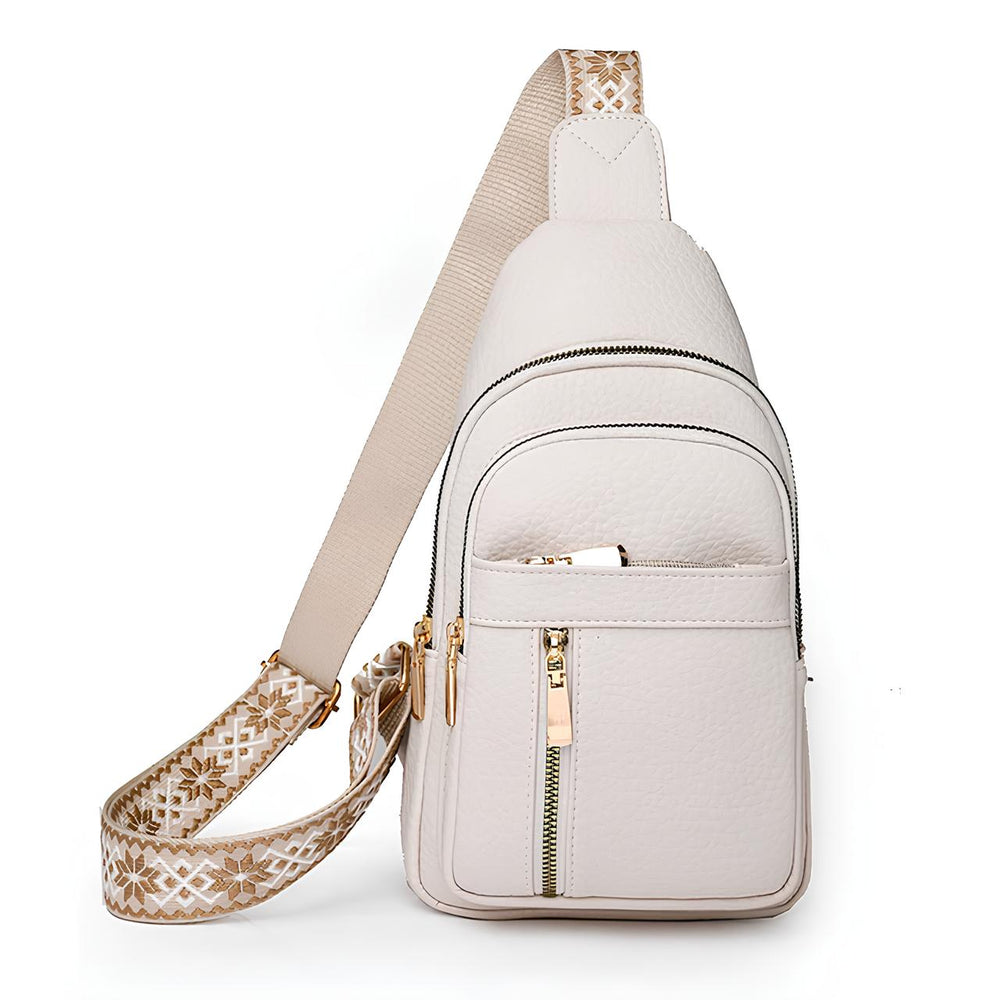 Davy Women's Anti-Theft Sling Backpack - Stylish Geometric Strap Design for Secure Travel