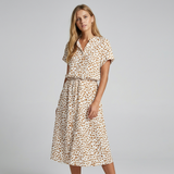 Women's Breezy Dot Print Midi Dress - Lightweight Summer Fashion, Flattering A-Line Silhouette, Perfect for Casual Outings & Parties