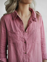 Women's Relaxed Fit Linen Jumpsuit with Pockets - Lightweight & Breathable Summer Outfit
