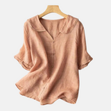 Women's Vintage Doll Collar Button-Up Shirt - Retro Chic Blouse for Stylish Outfits