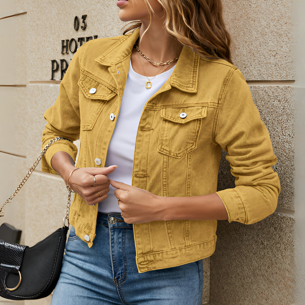 Women's Classic Denim Jacket - Everyday Essential for Casual Style