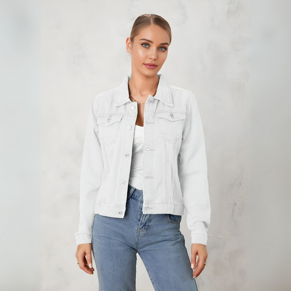 Women's Classic Denim Jacket - Everyday Essential for Casual Style
