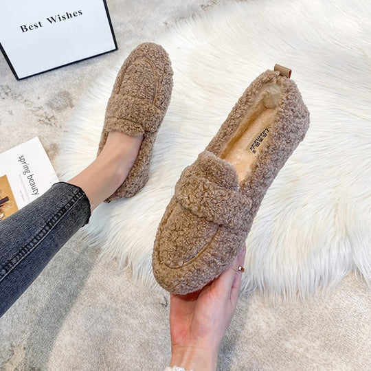 Women's Cozy Plush Loafer Slippers - Soft, Warm & Comfortable Indoor Footwear