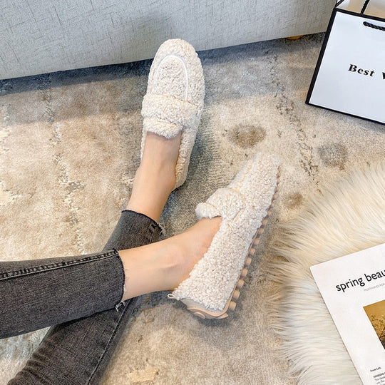 Women's Cozy Plush Loafer Slippers - Soft, Warm & Comfortable Indoor Footwear
