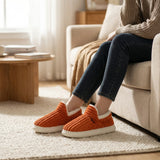 Women's Cozy Ribbed Indoor Slippers - Soft, Warm, Non-Slip House Shoes for Ultimate Comfort