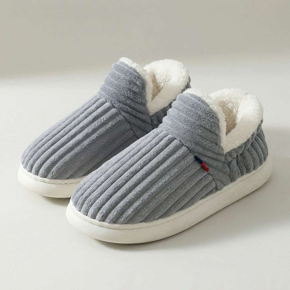 Women's Cozy Ribbed Indoor Slippers - Soft, Warm, Non-Slip House Shoes for Ultimate Comfort