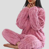 Cozy Plush Textured Loungewear Set for Ultimate Comfort | Soft & Stylish Relaxation Outfit