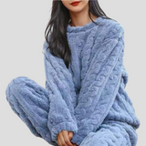 Cozy Plush Textured Loungewear Set for Ultimate Comfort | Soft & Stylish Relaxation Outfit
