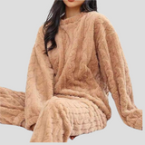 Cozy Plush Textured Loungewear Set for Ultimate Comfort | Soft & Stylish Relaxation Outfit