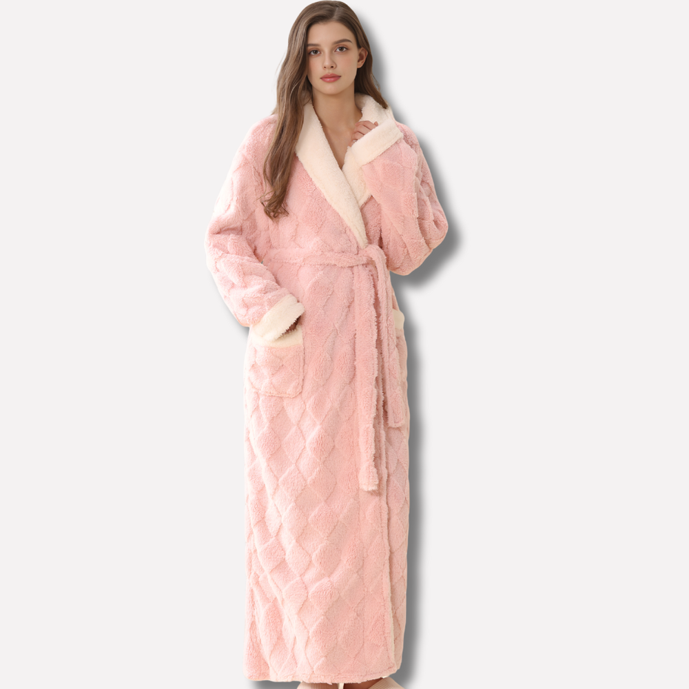 Cozy Long Hooded Fleece Robe for Ultimate Comfort | Soft, Warm, and Stylish Loungewear
