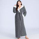 Cozy Long Hooded Fleece Robe for Ultimate Comfort | Soft, Warm, and Stylish Loungewear