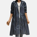 Women's Water-Repellent Hooded Trench Coat - Stylish & Functional Outerwear for All Weather