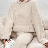 Cozy Plush Hooded Loungewear Set for Ultimate Comfort | Soft & Stylish Lounge Outfit