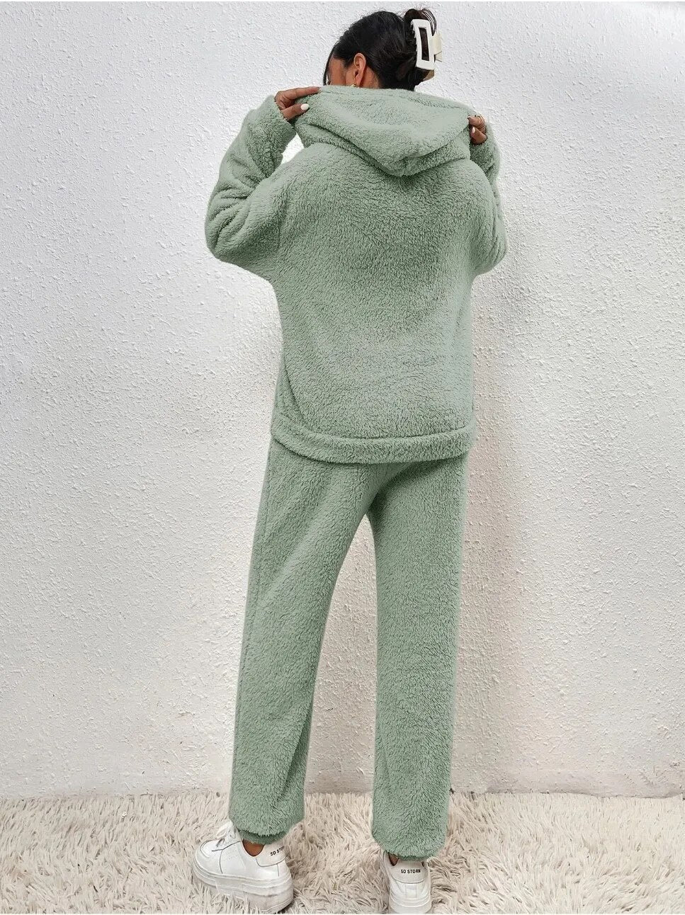 Cozy Plush Hooded Loungewear Set for Ultimate Comfort | Soft & Stylish Lounge Outfit