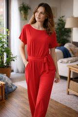Women's Effortless Wide-Leg Jumpsuit - Stylish & Comfortable All-Day Wear
