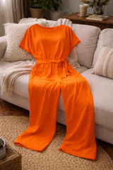 Women's Effortless Wide-Leg Jumpsuit - Stylish & Comfortable All-Day Wear