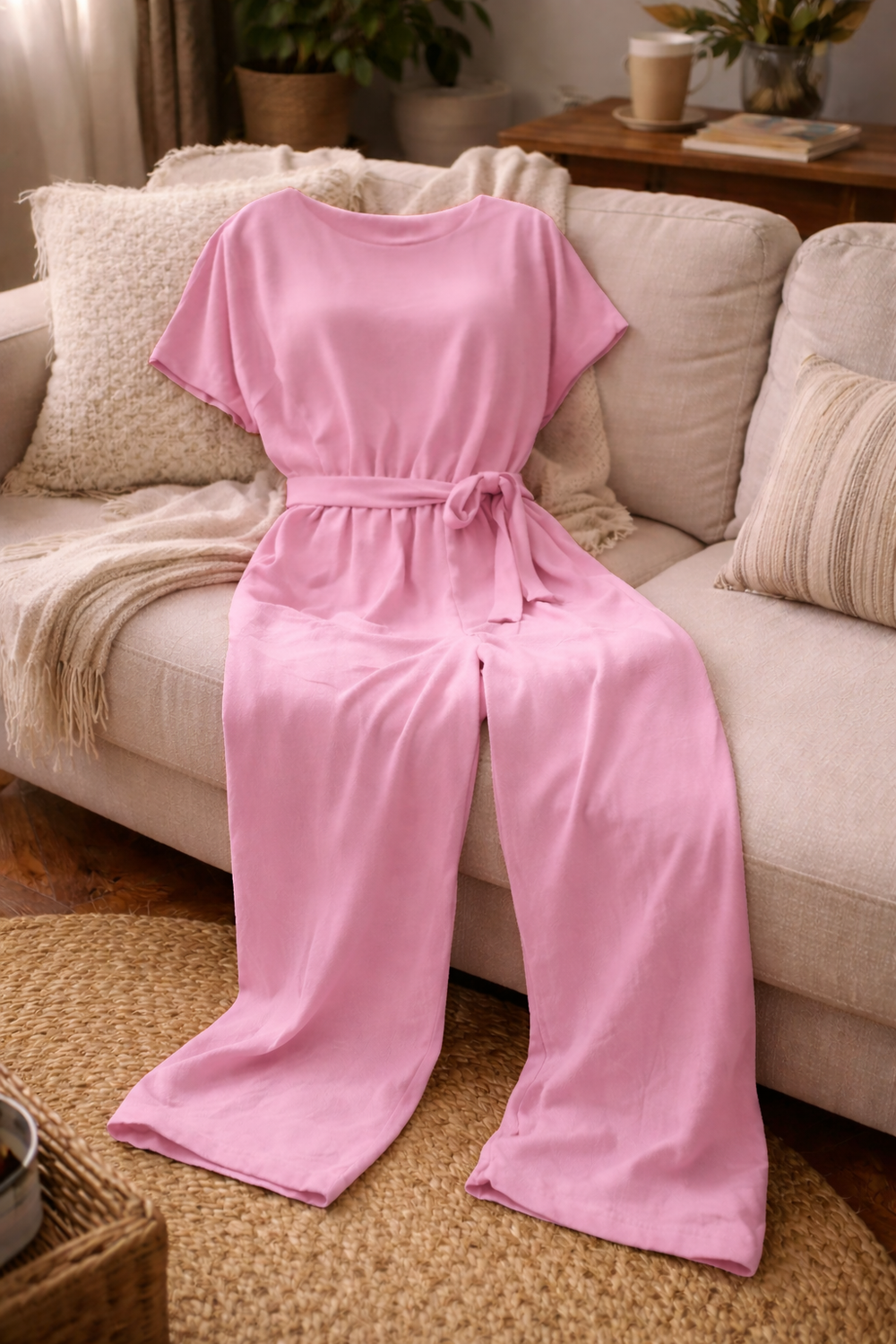 Women's Effortless Wide-Leg Jumpsuit - Stylish & Comfortable All-Day Wear