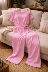 Women's Effortless Wide-Leg Jumpsuit - Stylish & Comfortable All-Day Wear
